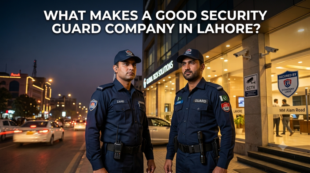 What Makes a Good Security Guard Company in Lahore
