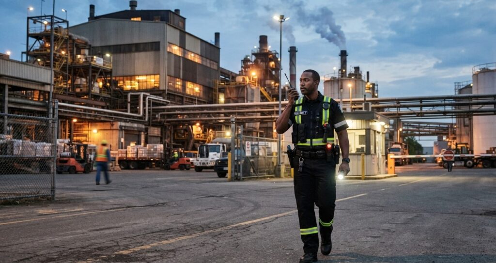 Why Factories and Industrial Areas Need Professional Security Guards