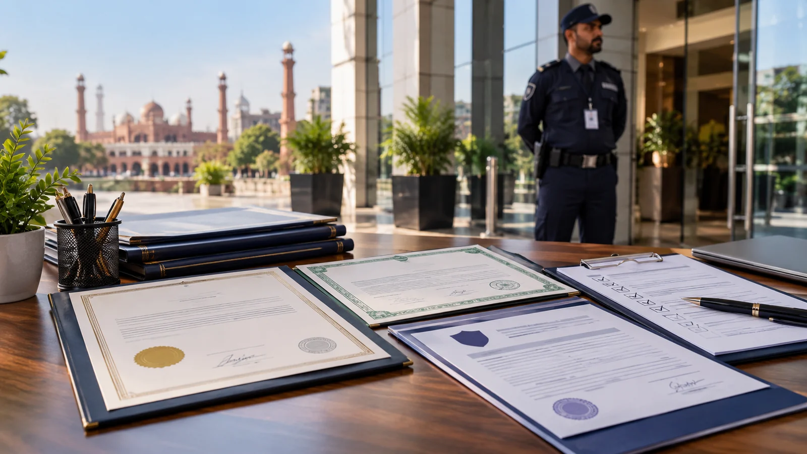 Documents to verify before hiring a private security company in Lahore.